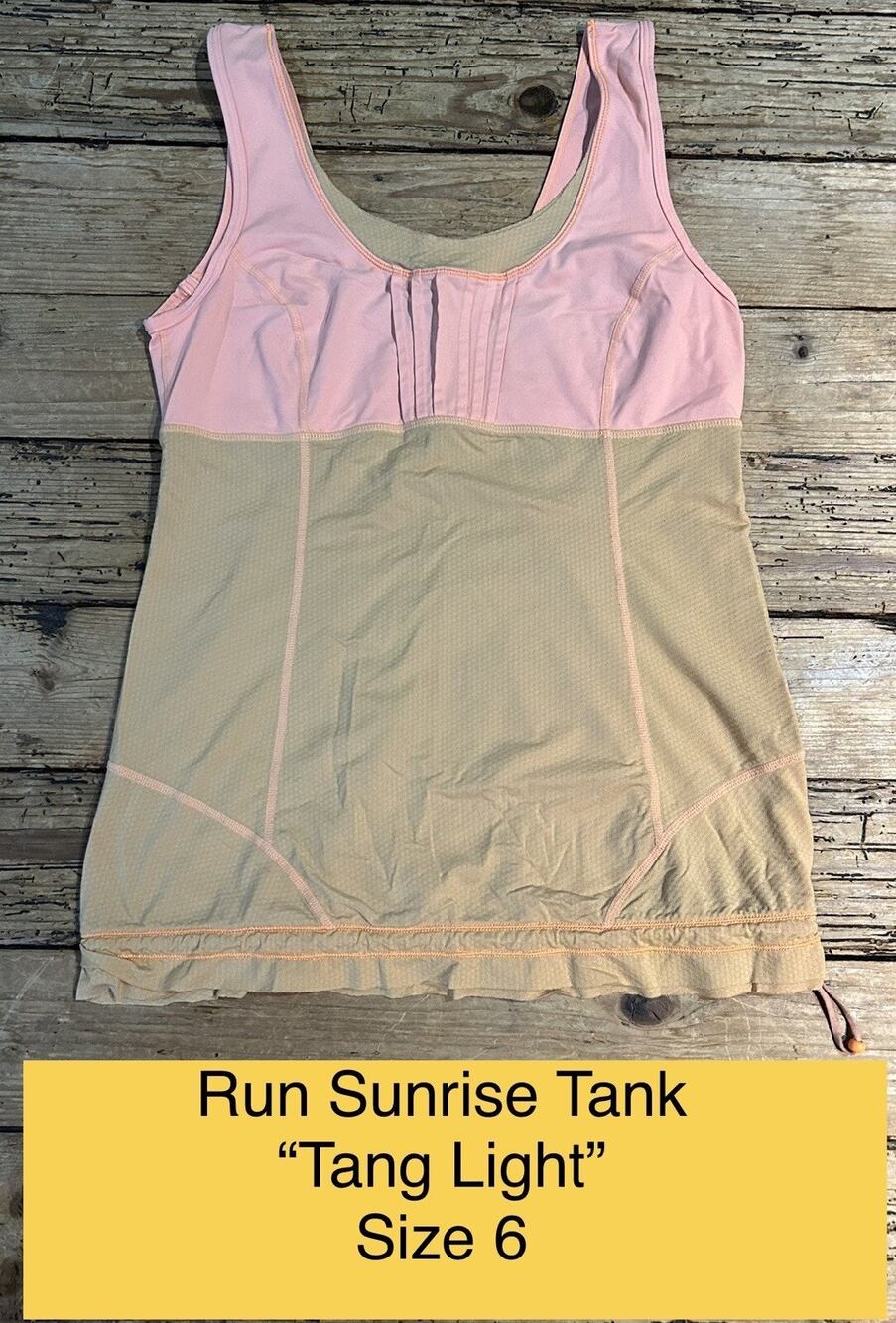 Lululemon Womens Size 6 Tang Light Run Sunrise Tank